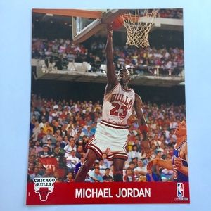 Michael Jordan 8”x10” poster/card NBA Hoops 1990